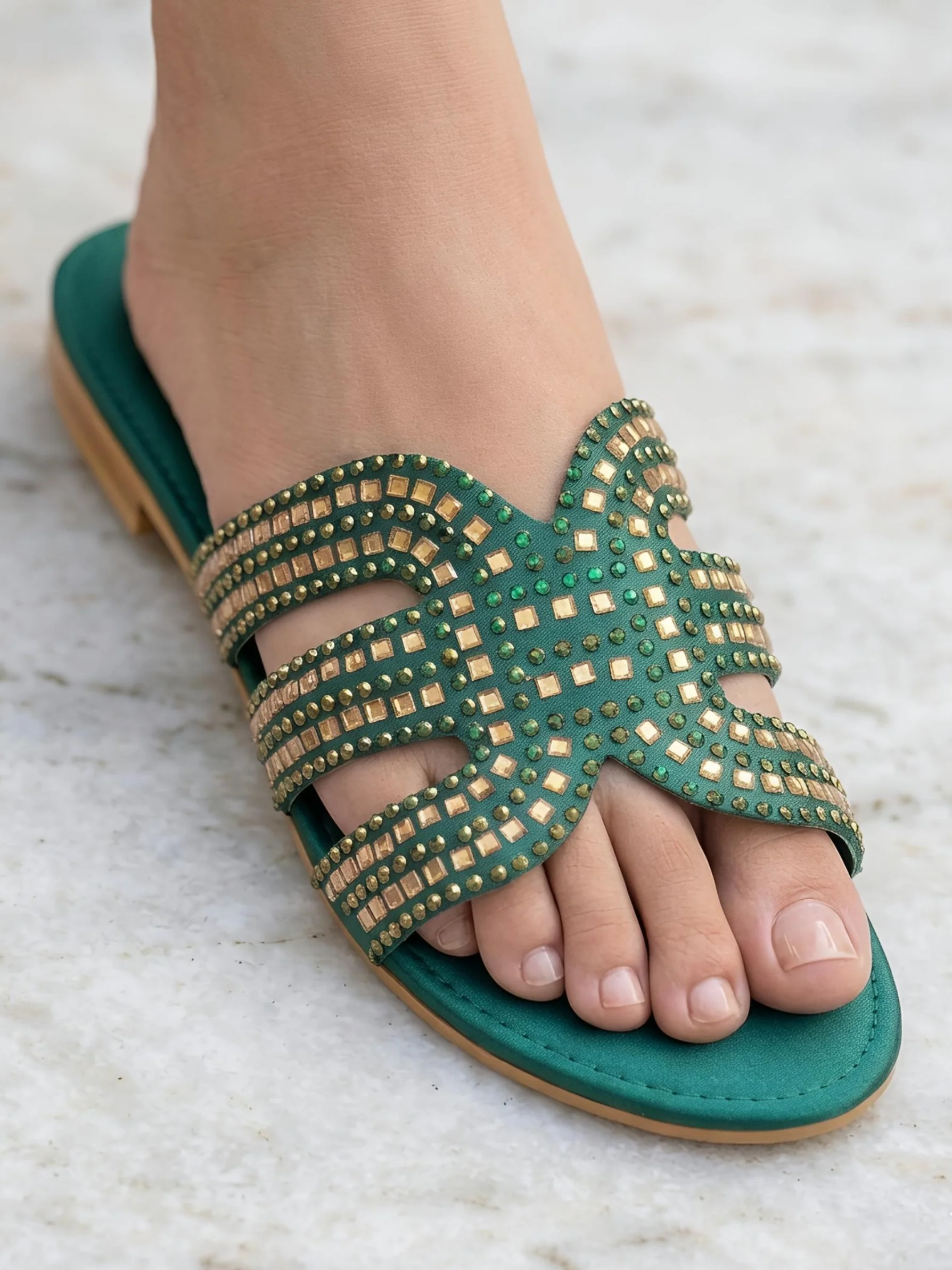 Alina Embellished Slide - Image 11