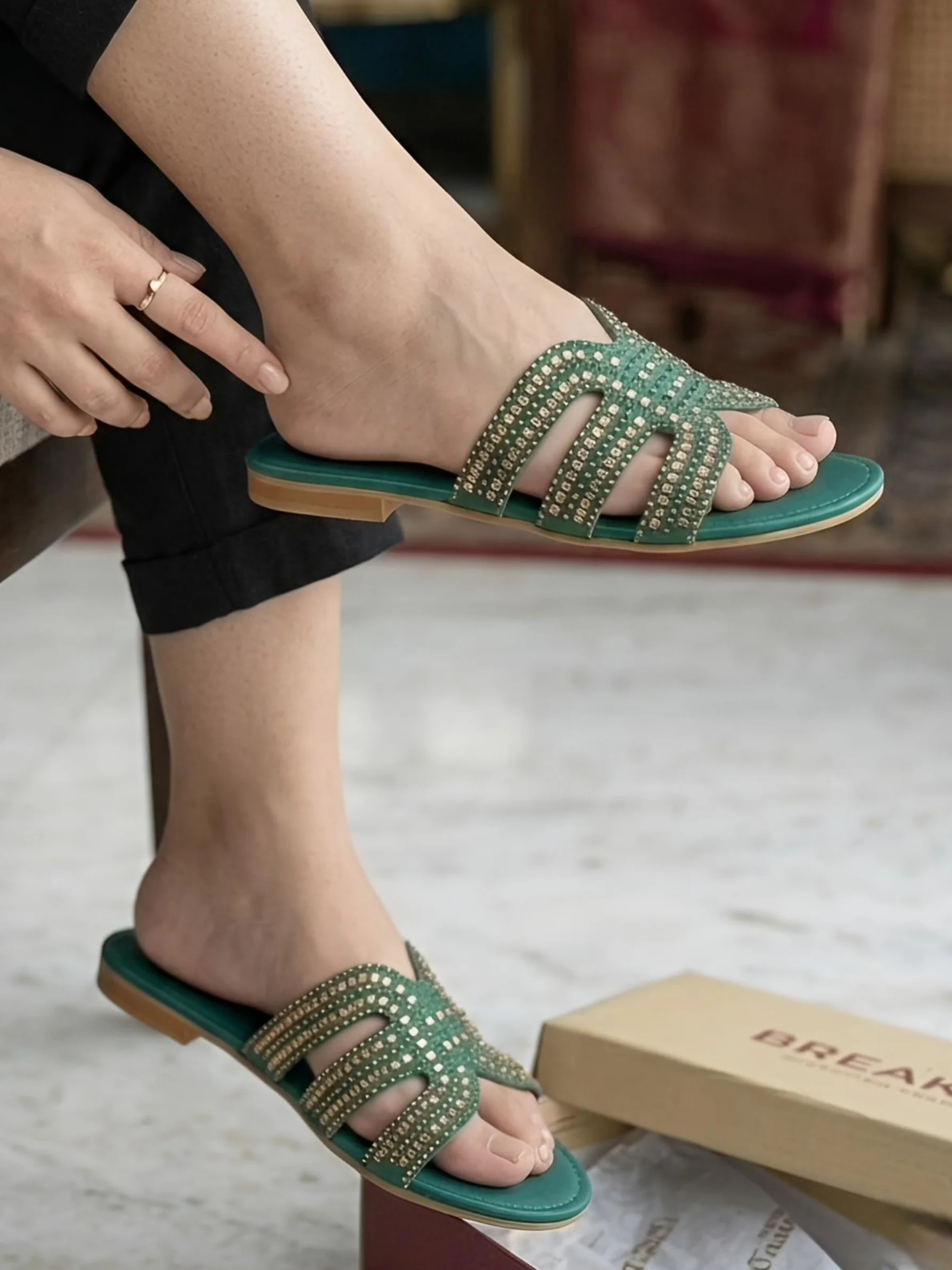 Alina Embellished Slide - Image 9