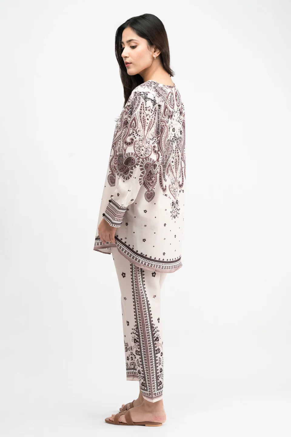 AZEL PRINTED CREPE LAWN CO-ORD SET - Image 2
