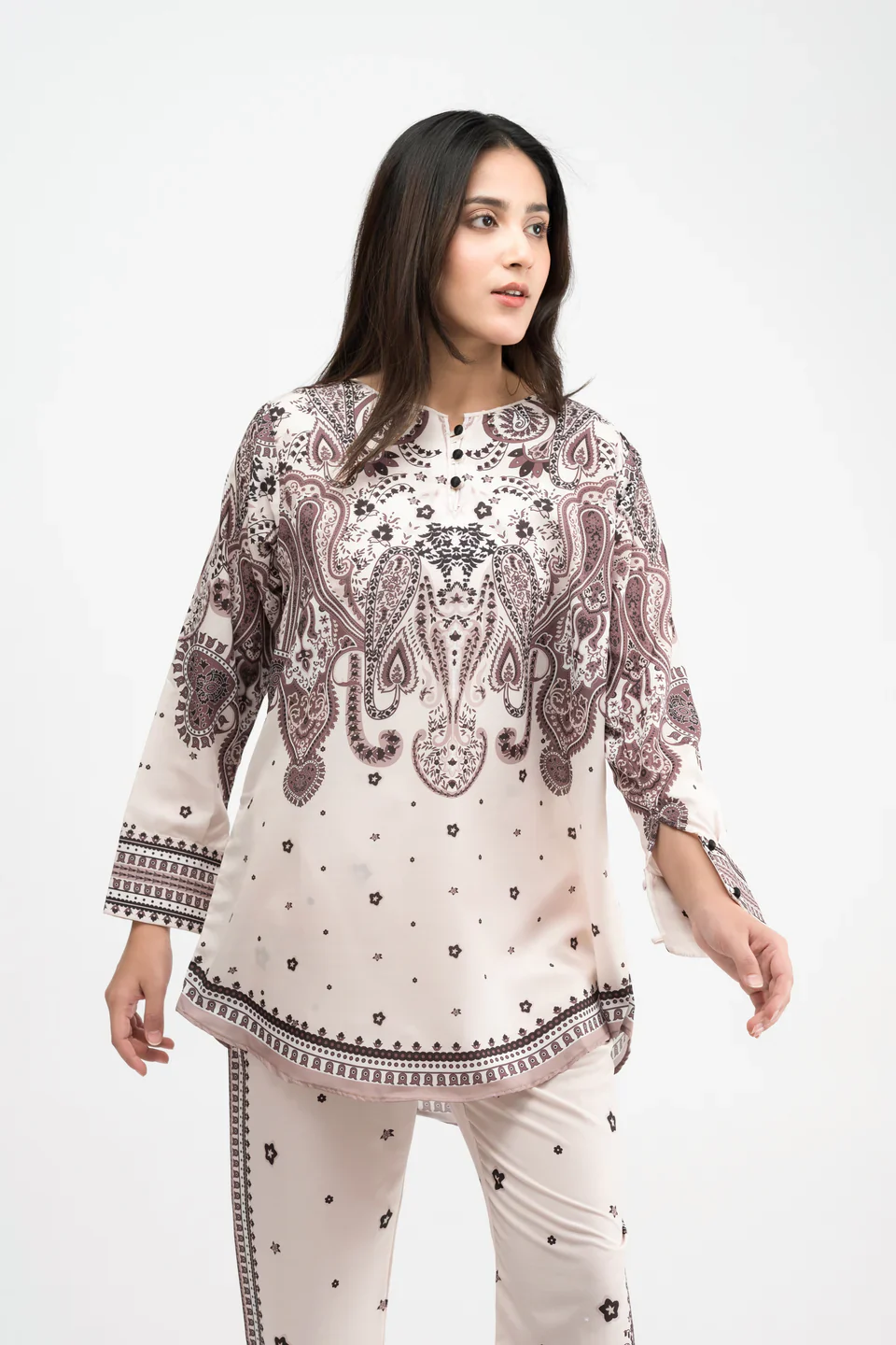 AZEL PRINTED CREPE LAWN CO-ORD SET - Image 3