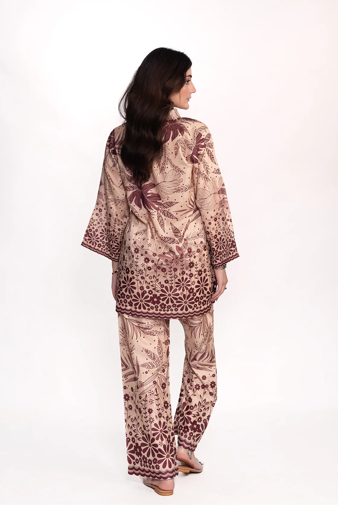 BEGONIA FLORAL PRINTED CREPE LAWN CO-ORD SET - Image 3
