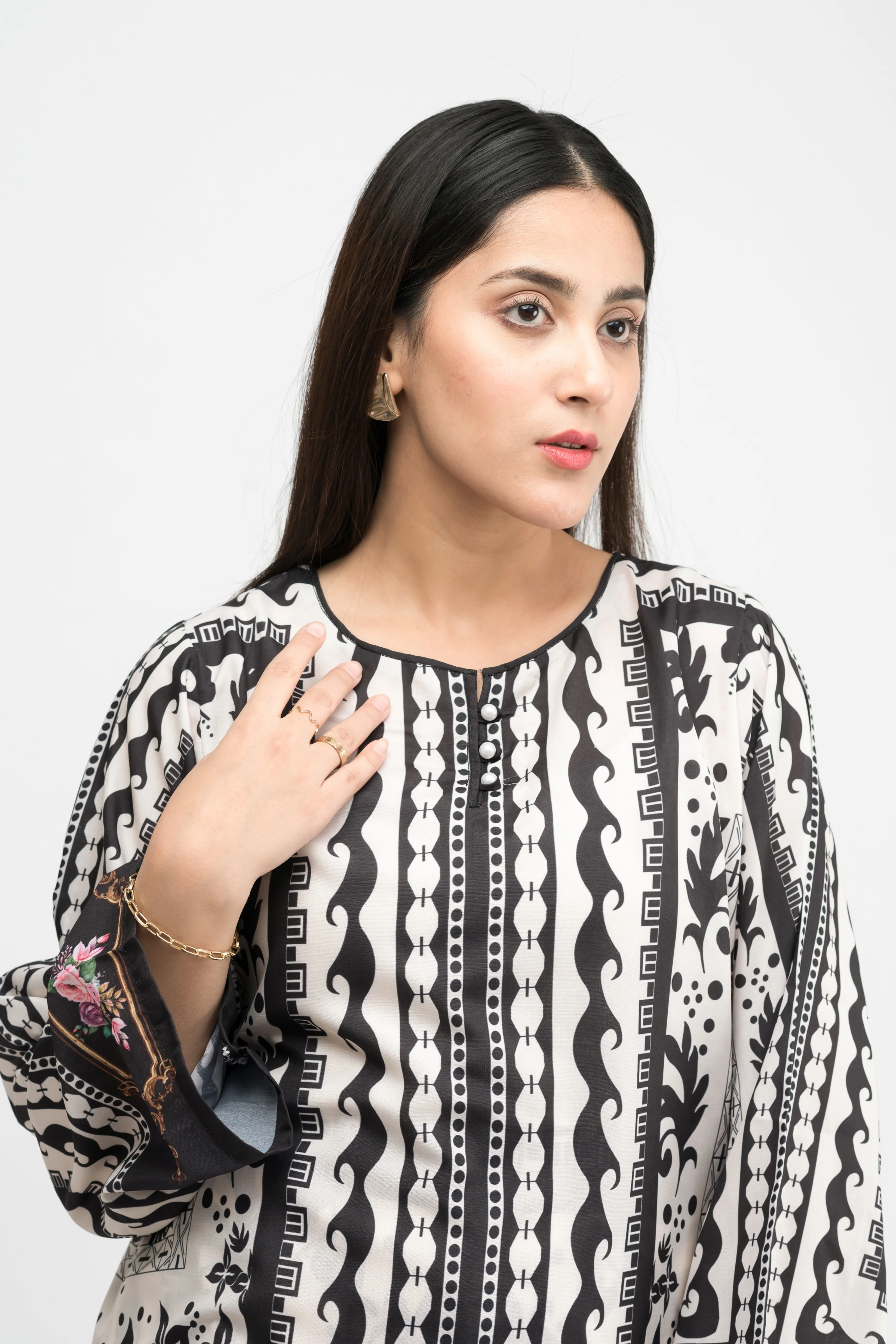 BRULEE PRINTED CREPE LAWN CO-ORD SET - Image 4