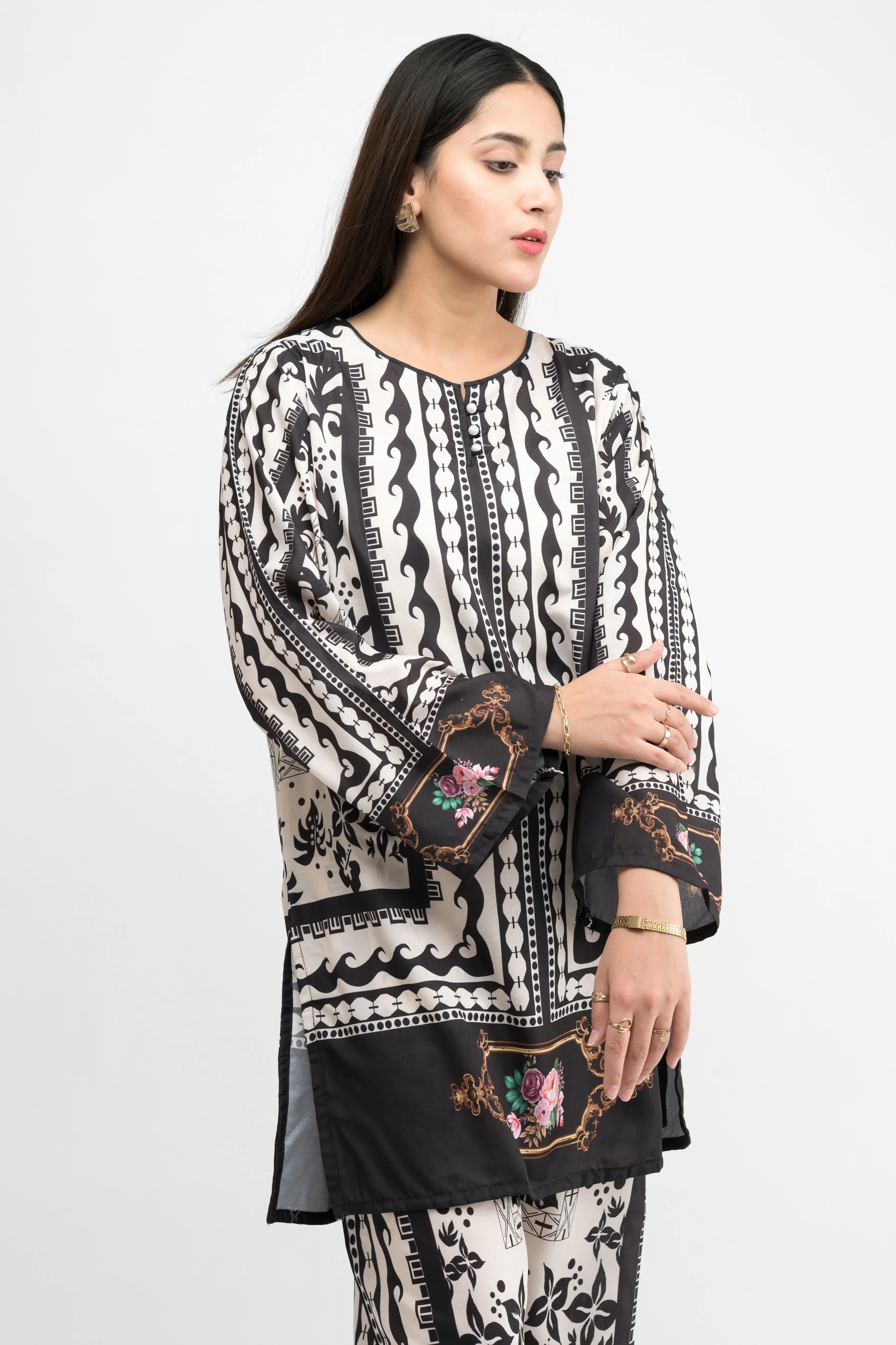 BRULEE PRINTED CREPE LAWN CO-ORD SET - Image 5