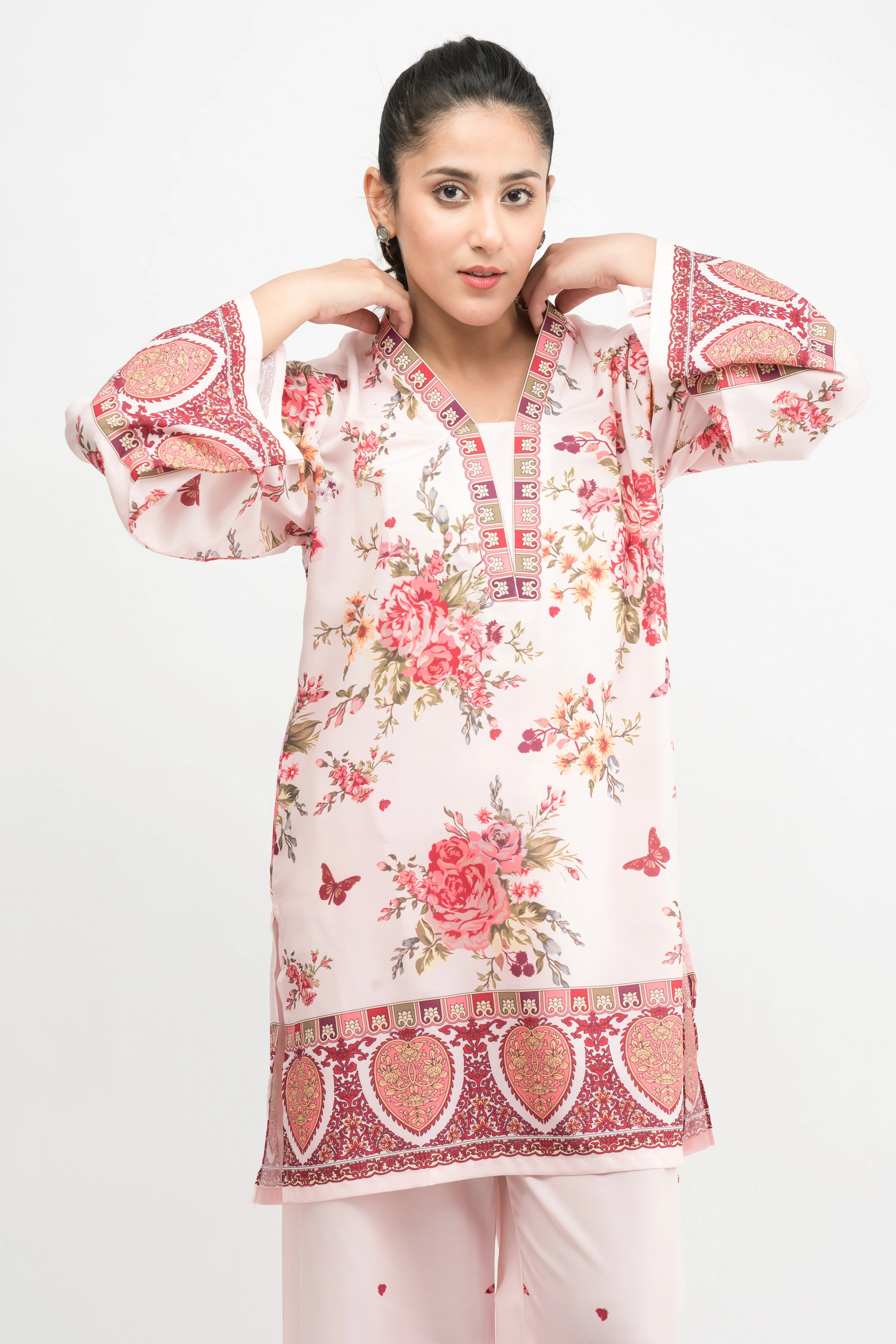BUZAZI PRINTED CREPE LAWN CO-ORD SET - Image 4