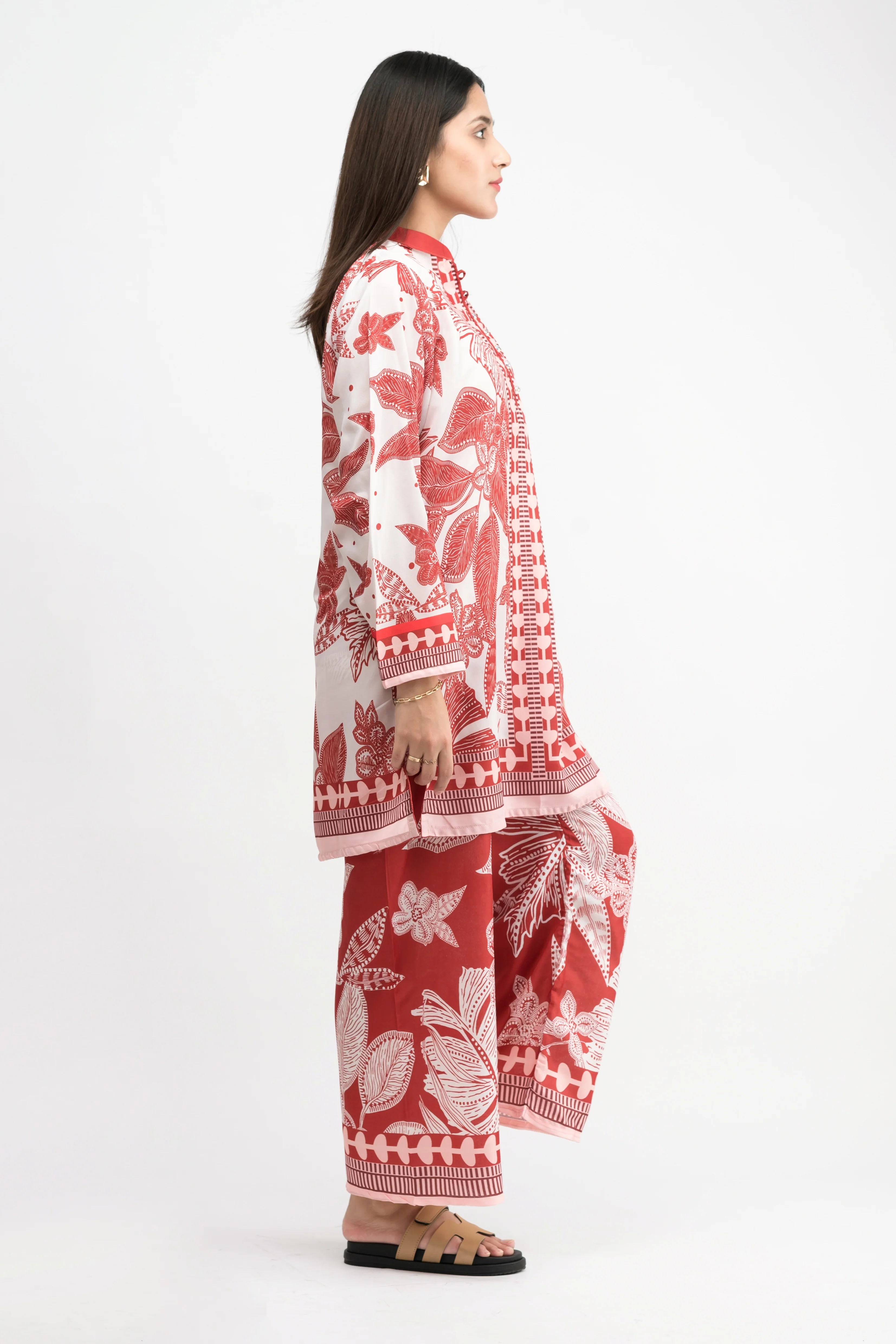 CLARA FLORAL PRINTED CREPE LAWN CO-ORD SET - Image 2