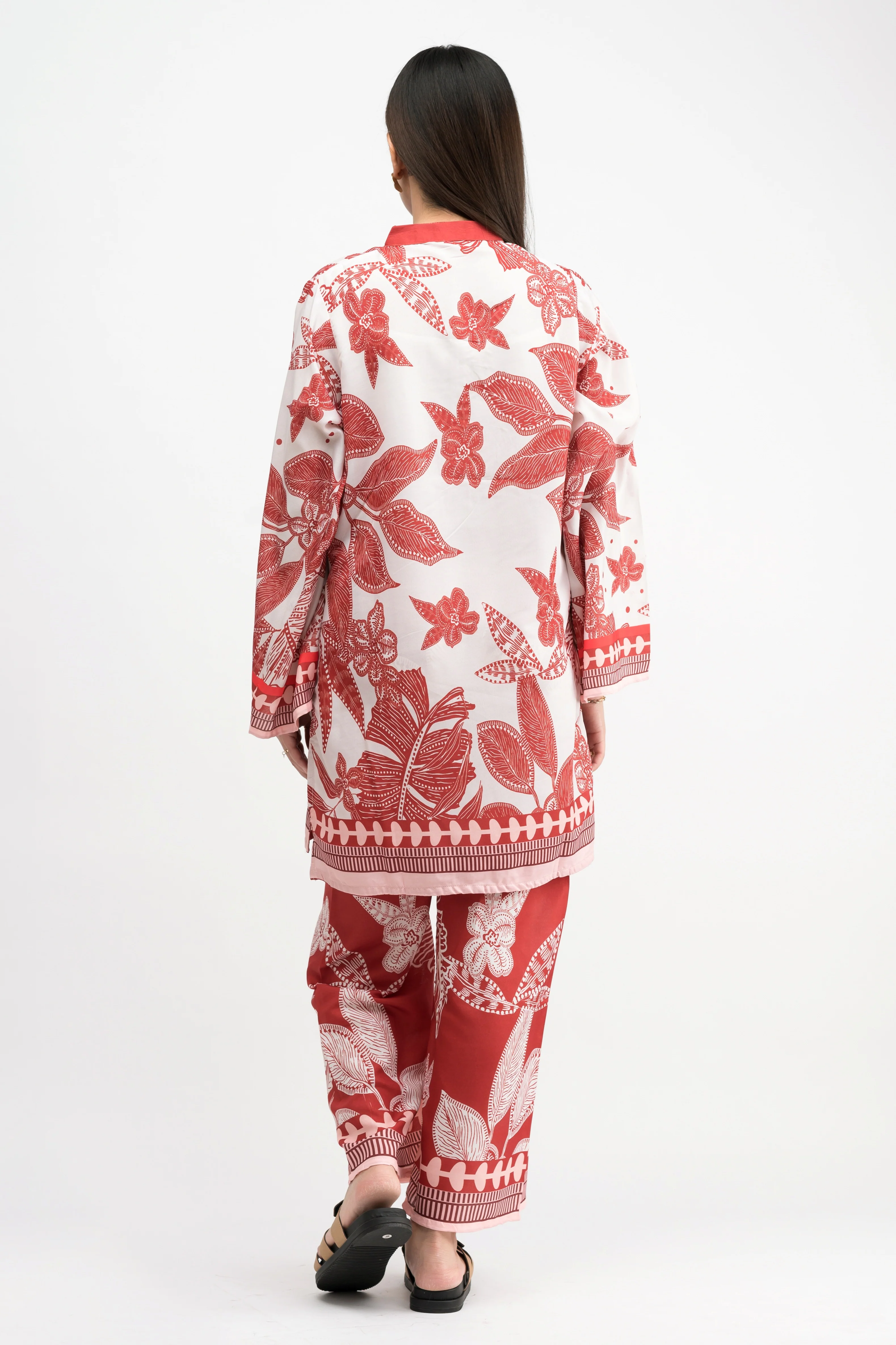 CLARA FLORAL PRINTED CREPE LAWN CO-ORD SET - Image 3