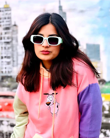 Courage Dog Colour Block Drop Shoulder Hoodie - Image 2
