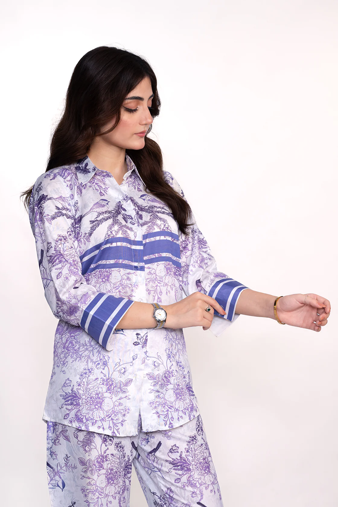 D-I-O-R IRIS FLORAL PRINTED CREPE LAWN CO-ORD SET - Image 2