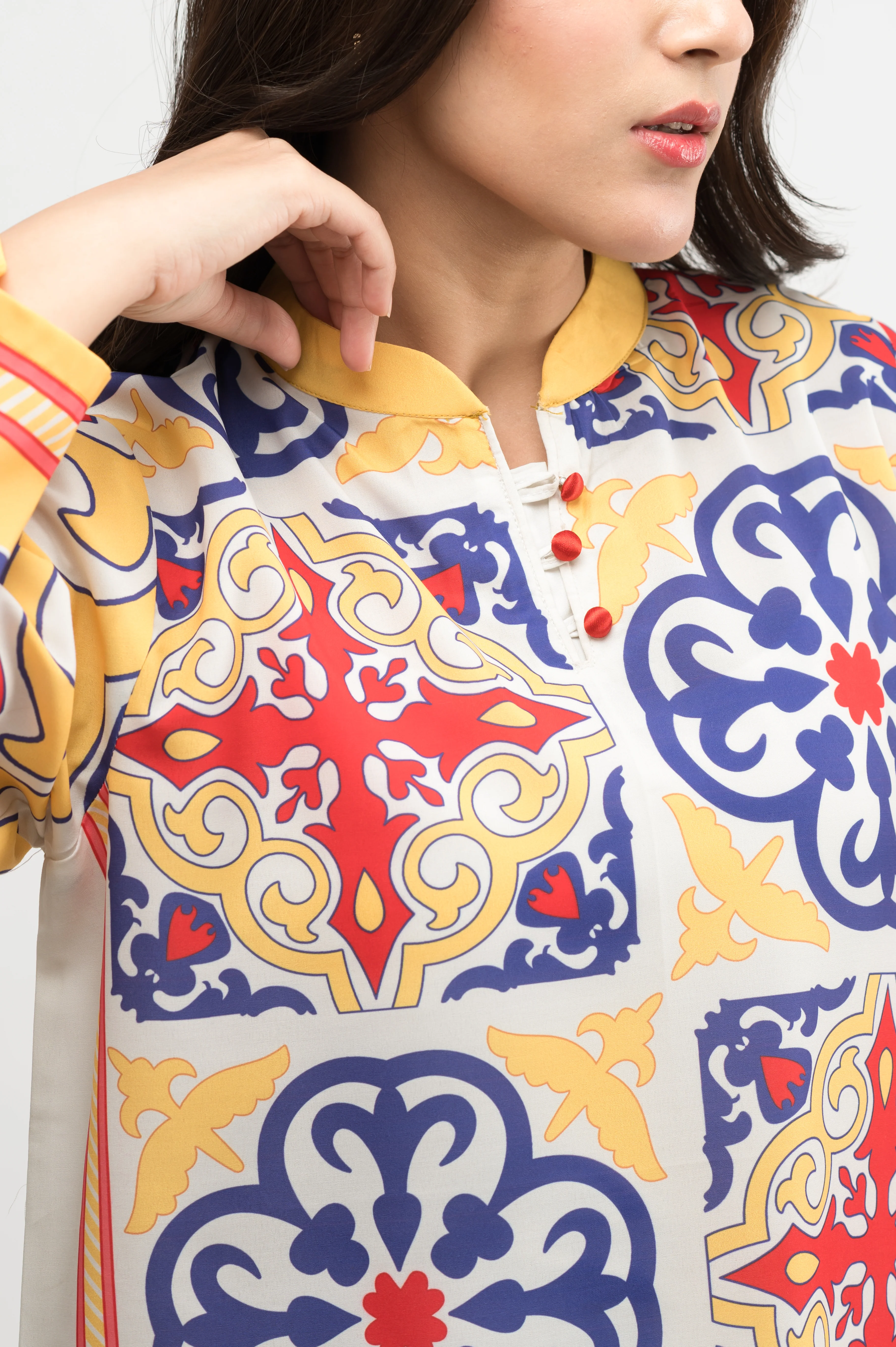 EMILIA PRINTED CREPE LAWN CO-ORD SET - Image 4