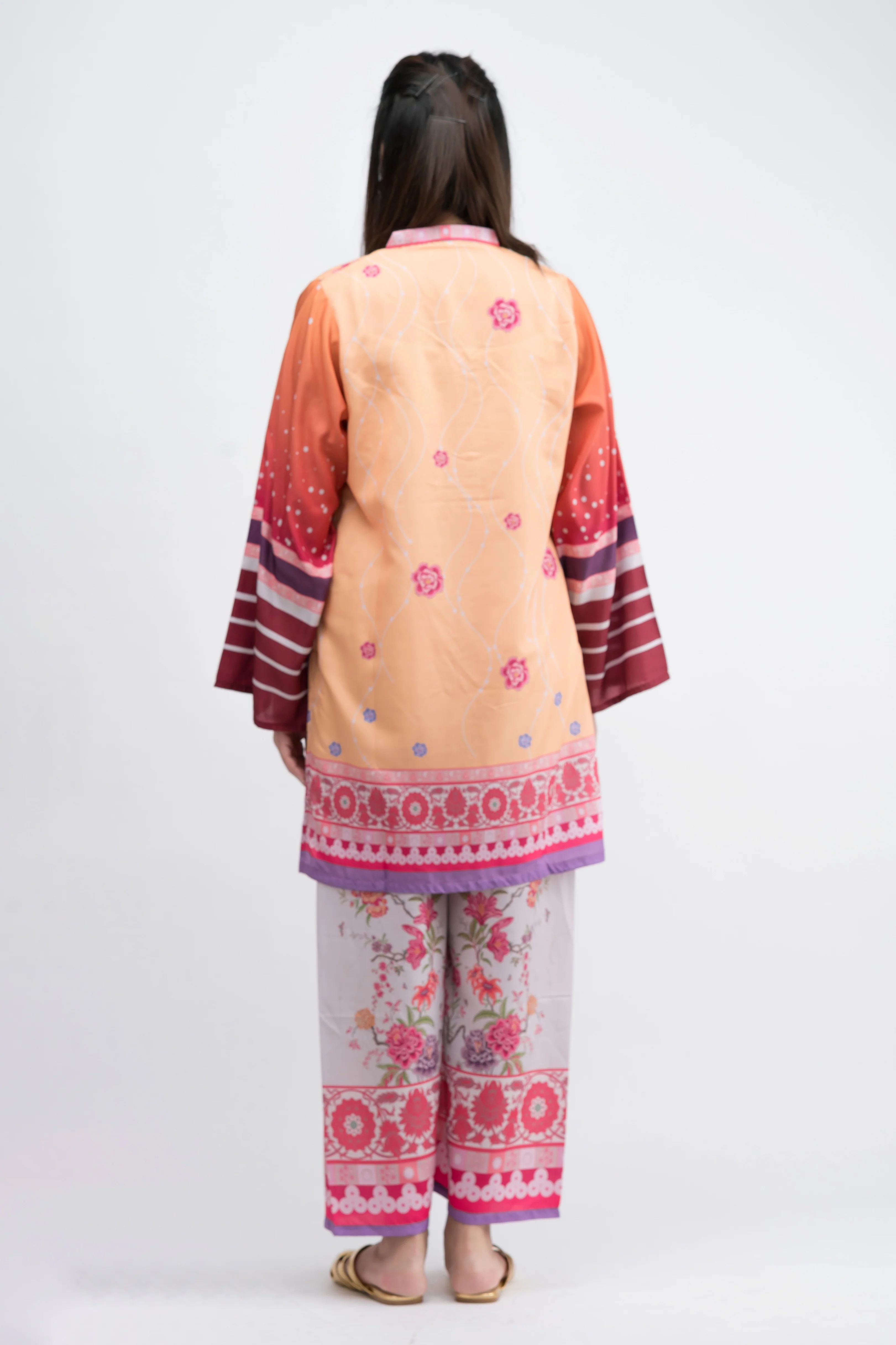 FUSION PRINTED CREPE LAWN CO-ORD SET - Image 3