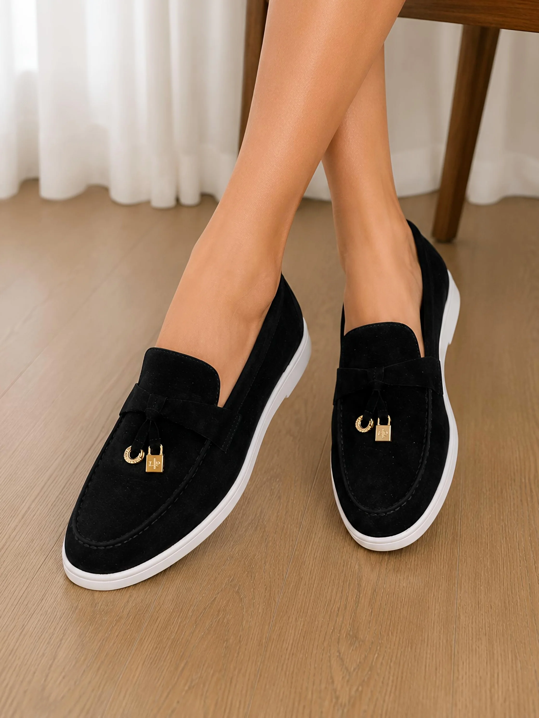 Liora Brown Leather Women Loafers - Image 2
