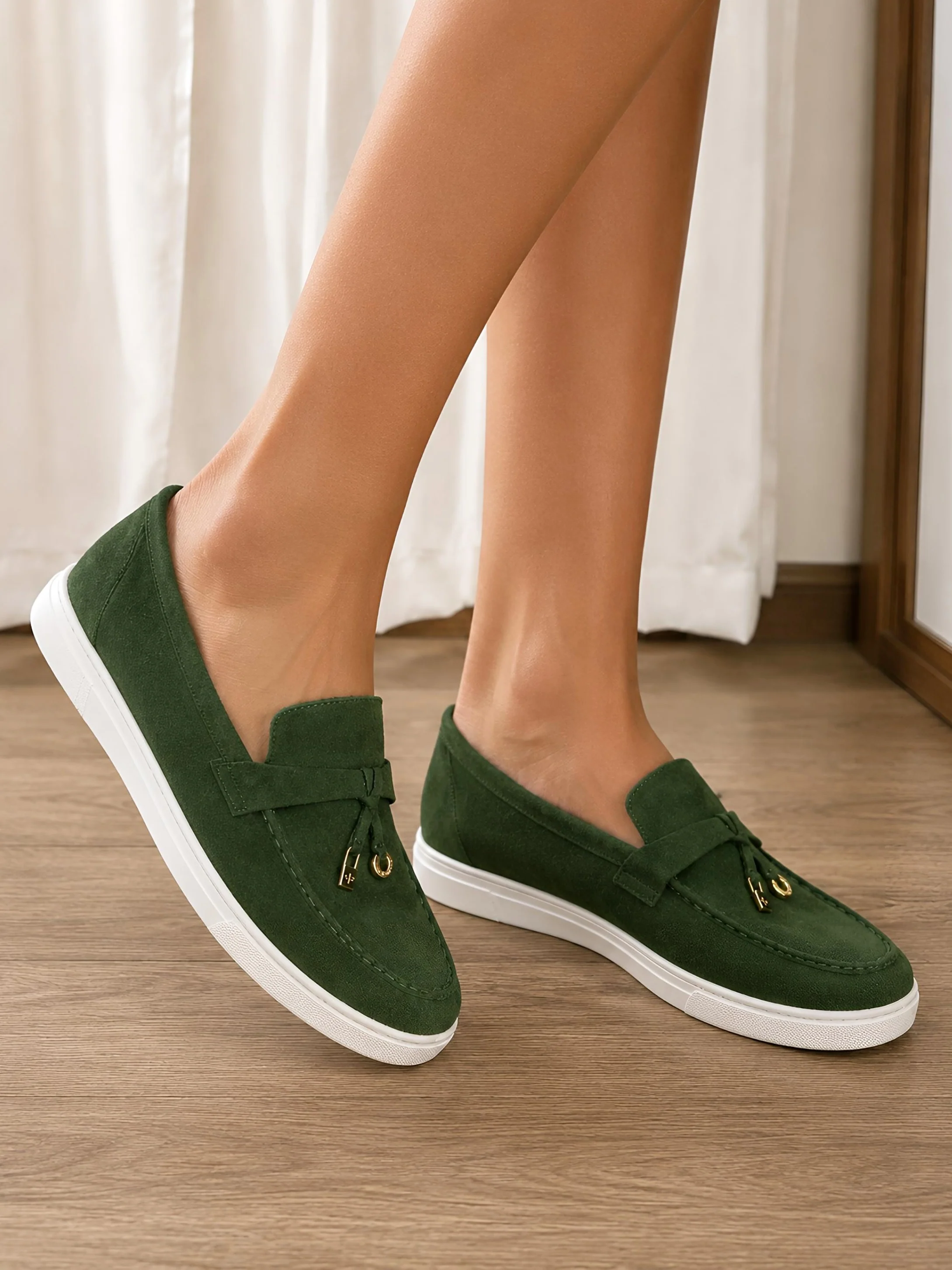 Liora Brown Leather Women Loafers - Image 3