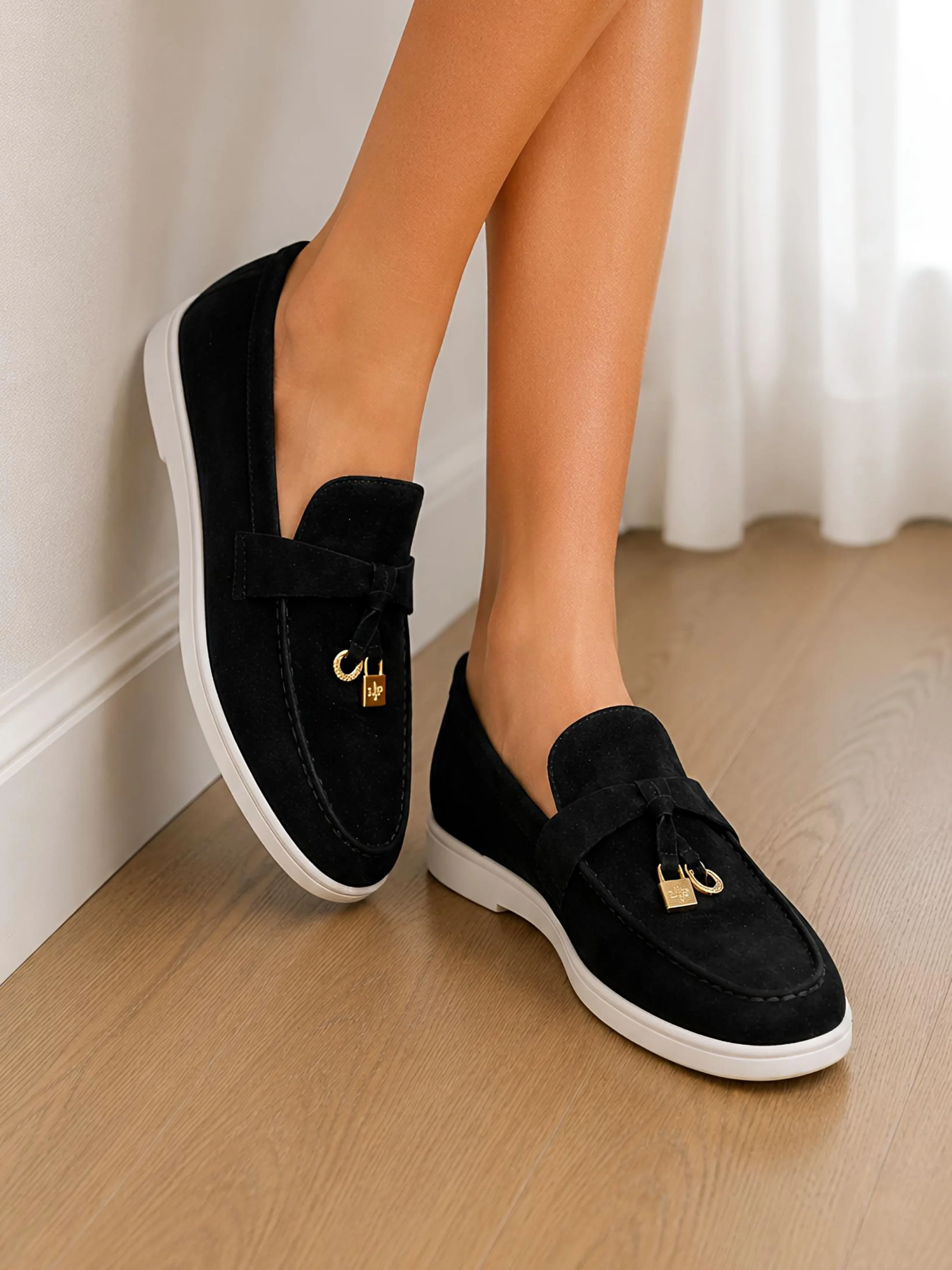 Liora Brown Leather Women Loafers - Image 6