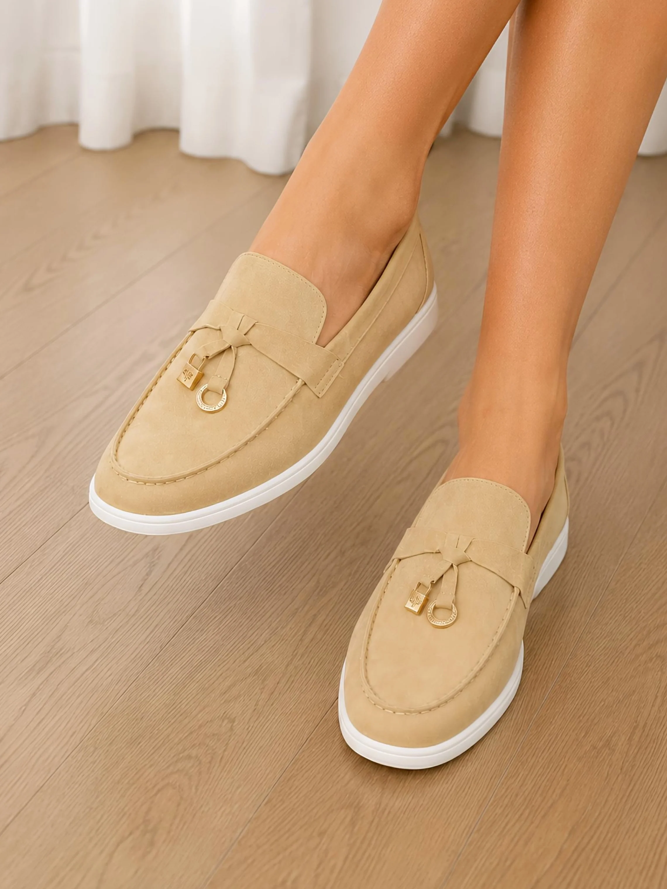 Liora Brown Leather Women Loafers - Image 7