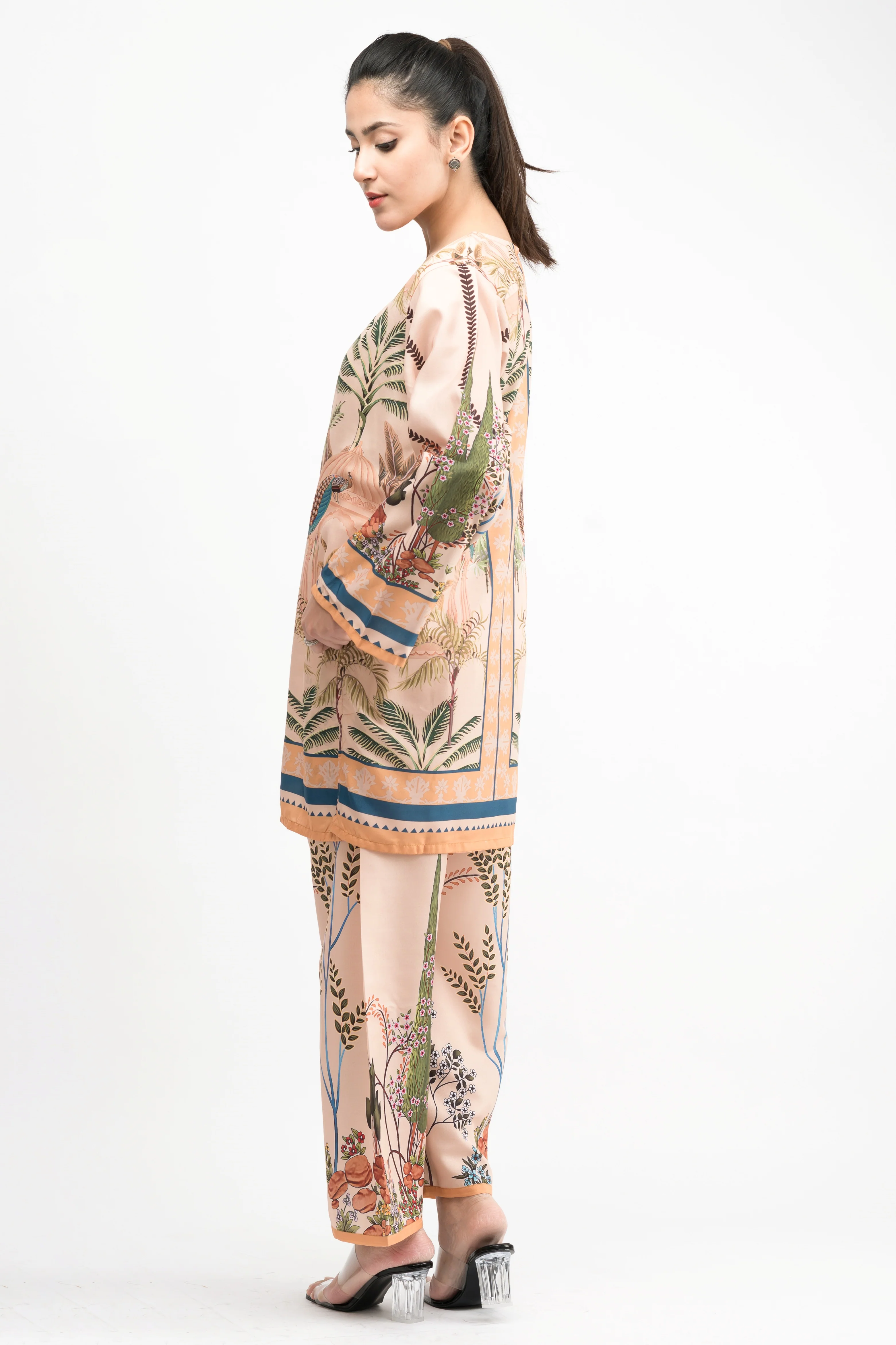 MARFA VIBRANT CREPE LAWN CO-ORD SET - Image 2