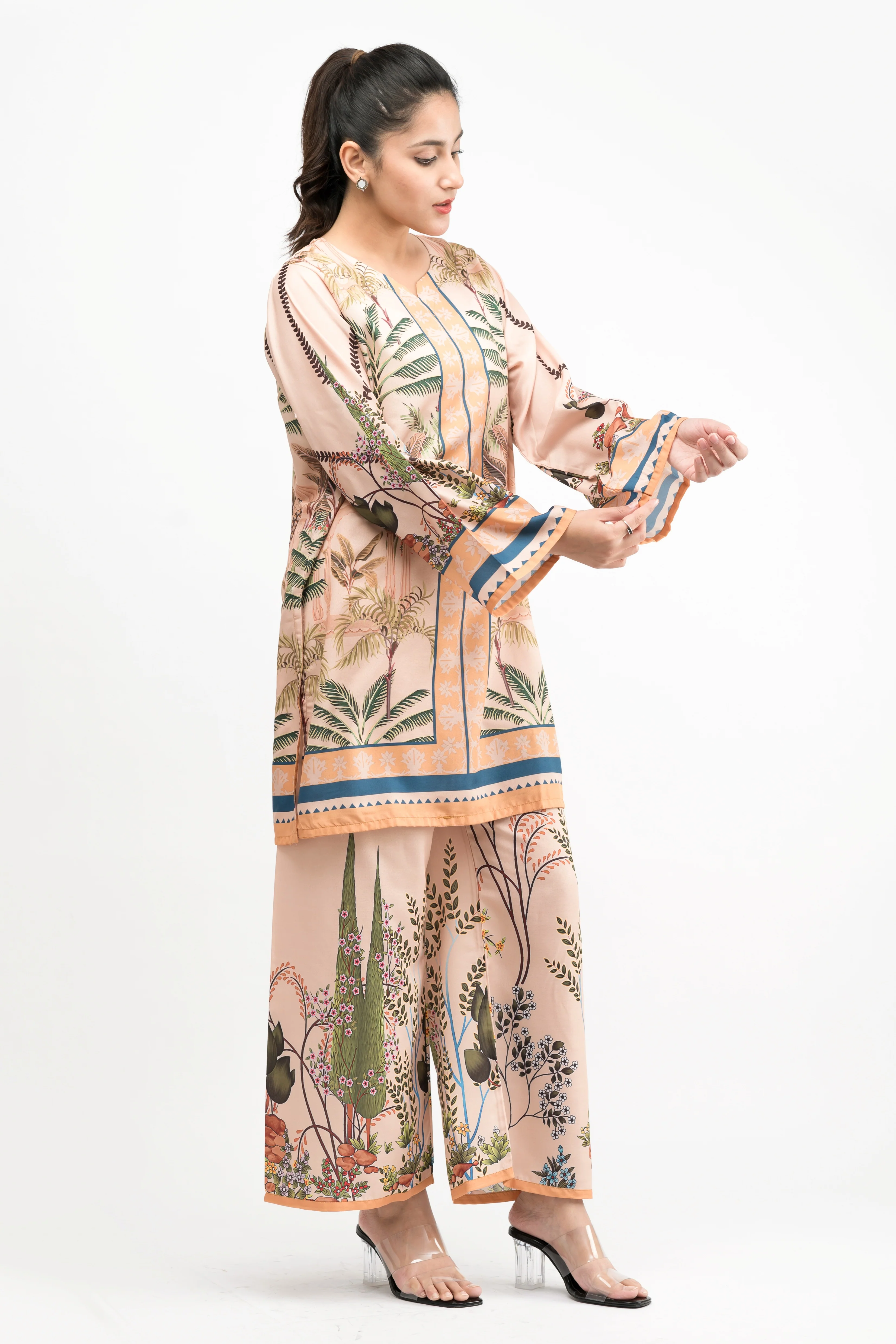MARFA VIBRANT CREPE LAWN CO-ORD SET - Image 4