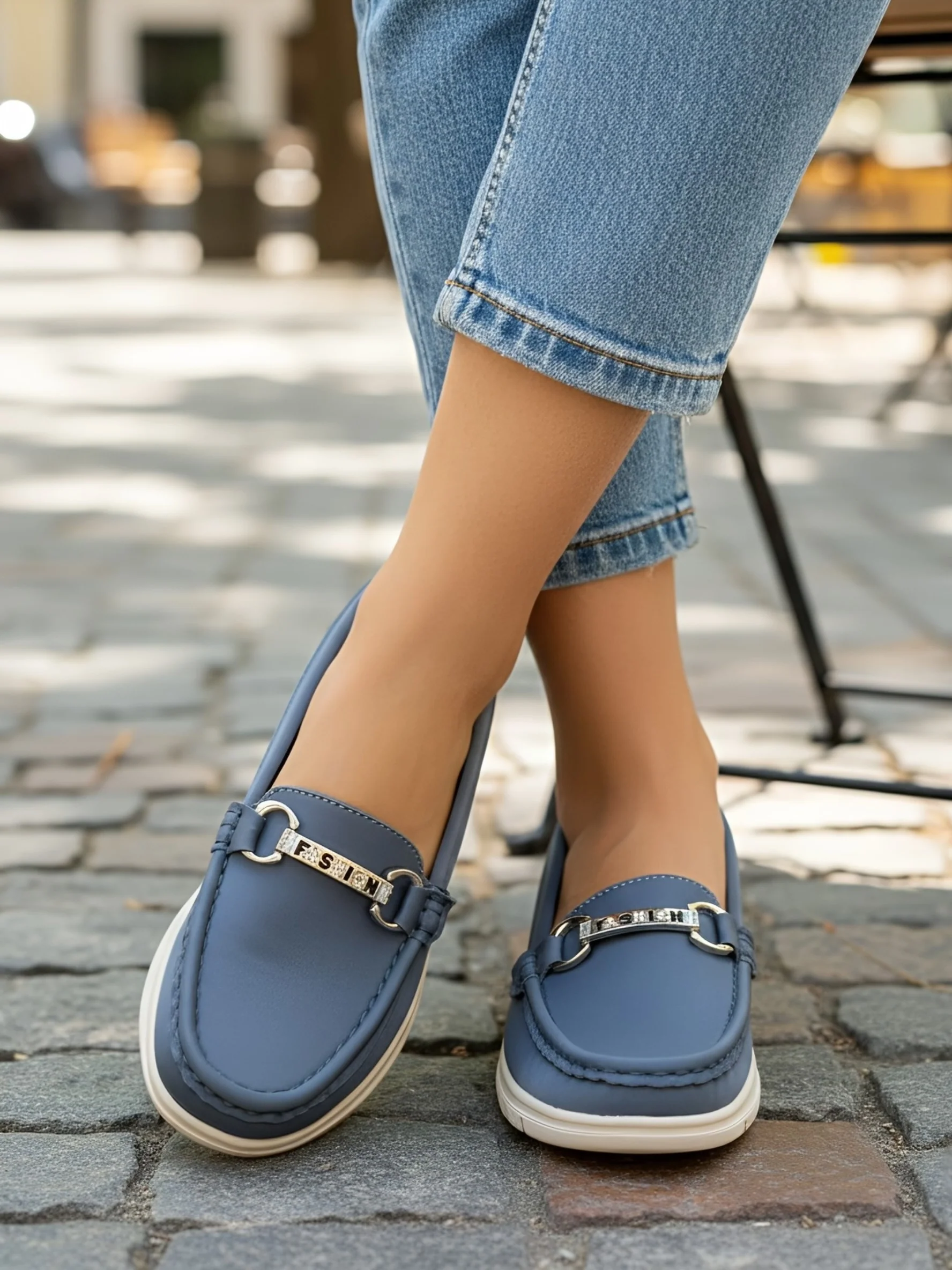Olja Moccasins - Blue - Image 3