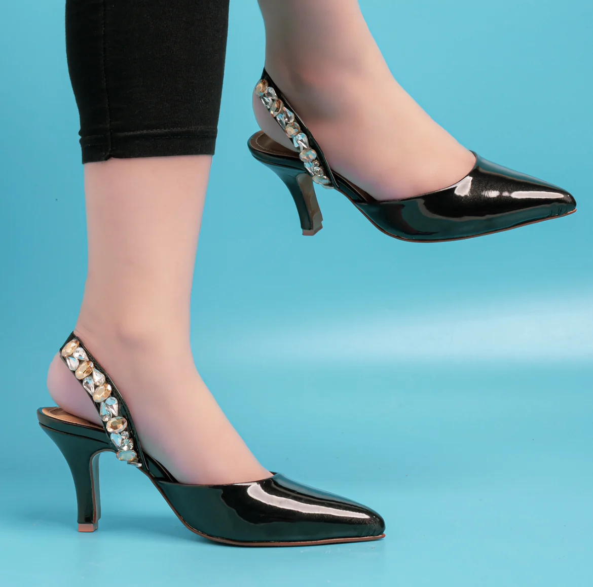 Parker Stone Slingback Heels Black - Image 5