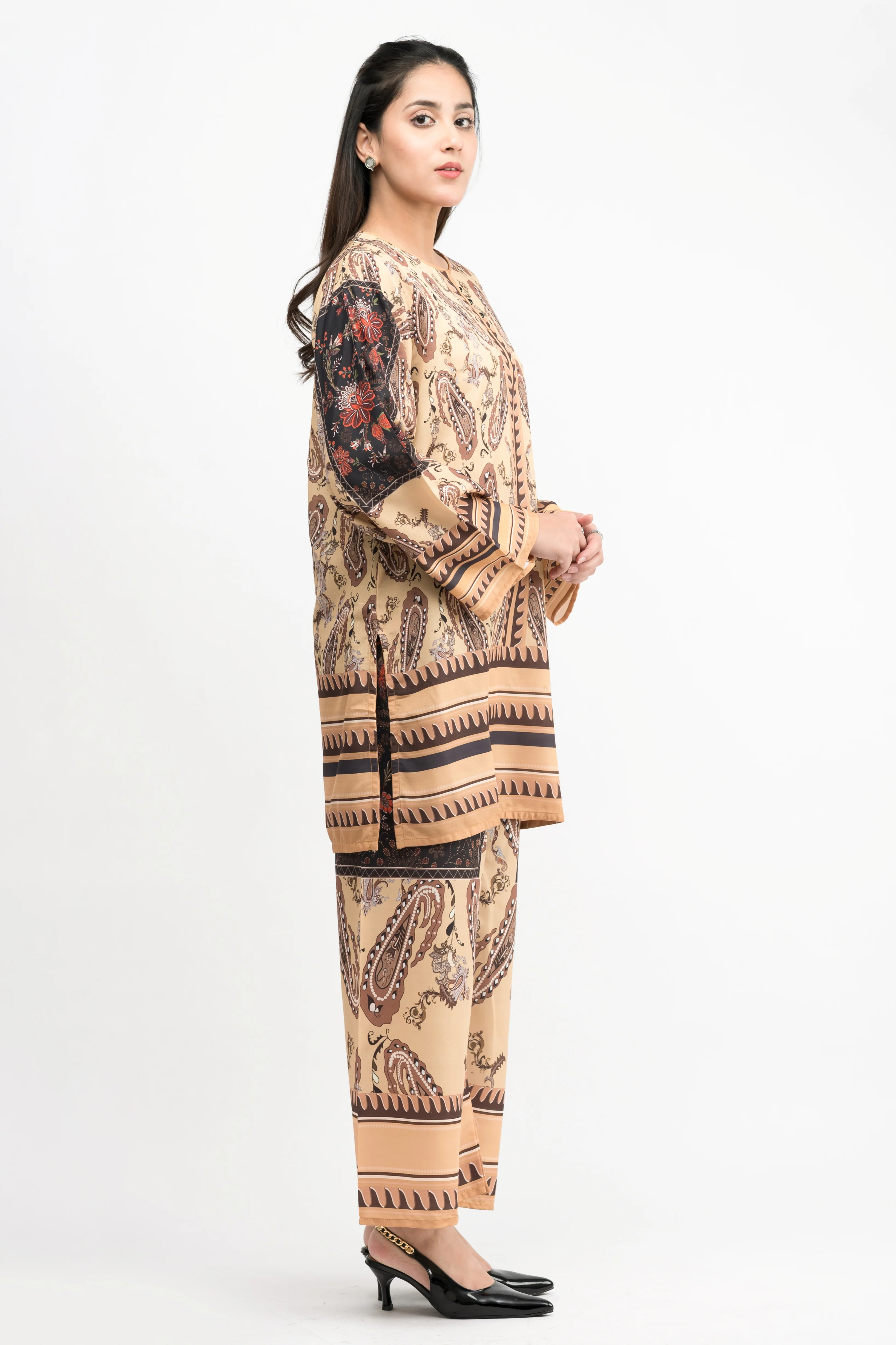 SOLACE PRINTED CREPE LAWN CO-ORD SET - Image 2