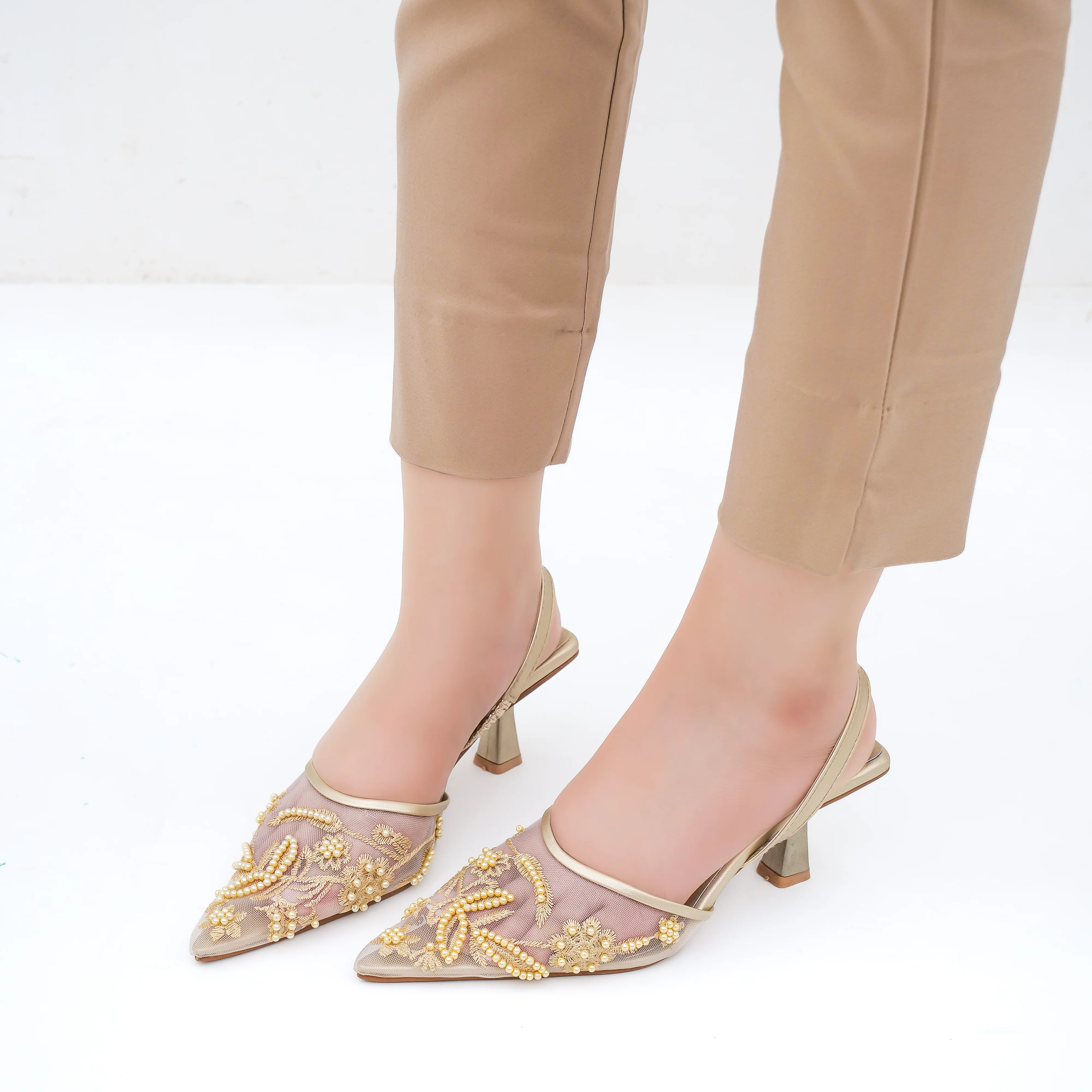 Wren Pearl Embroidery - Golden - Image 10