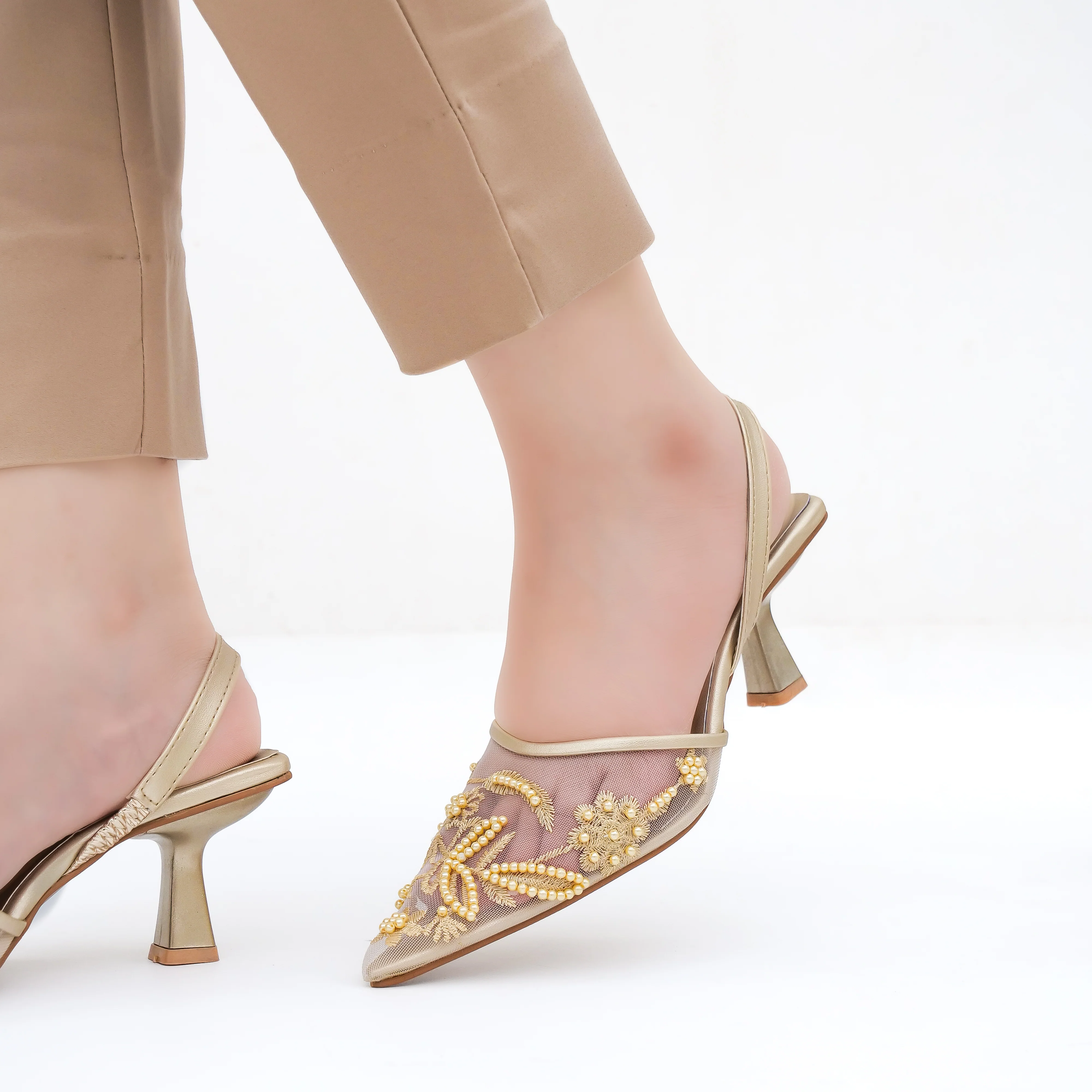 Wren Pearl Embroidery - Golden - Image 6
