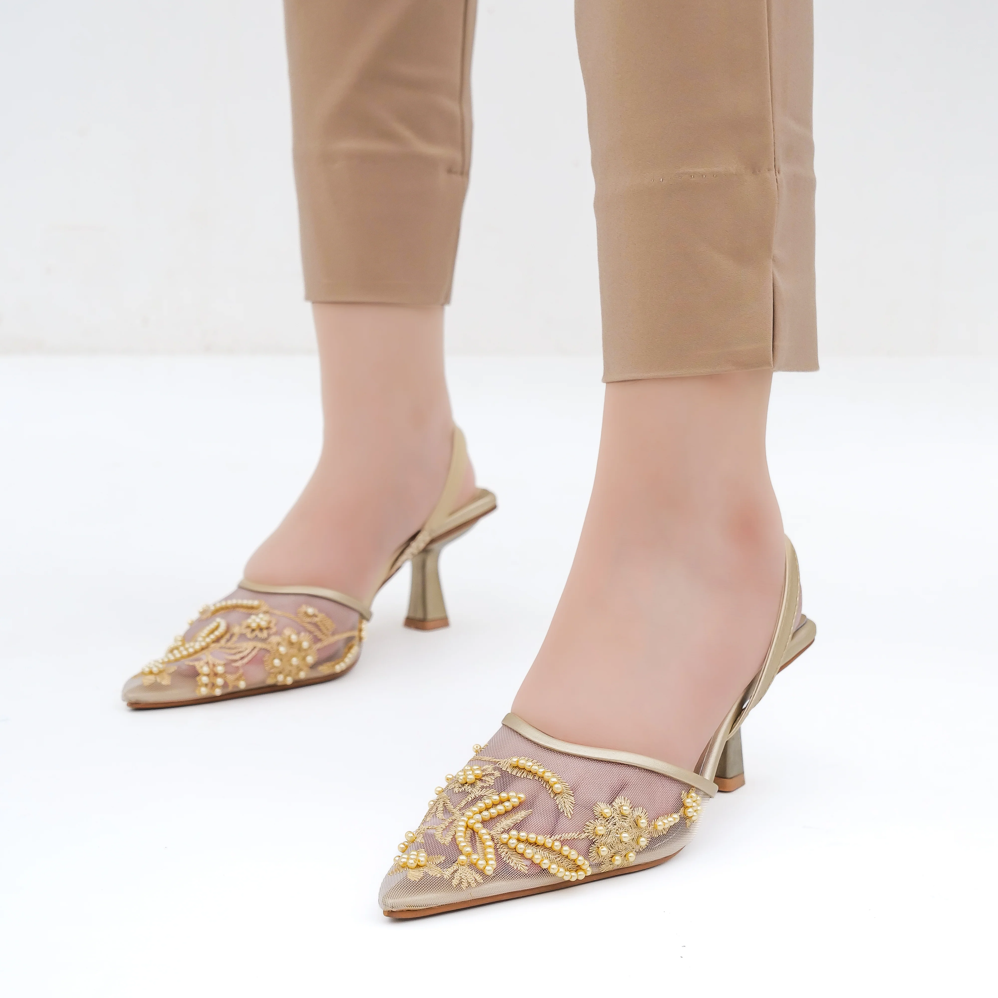 Wren Pearl Embroidery - Golden - Image 7