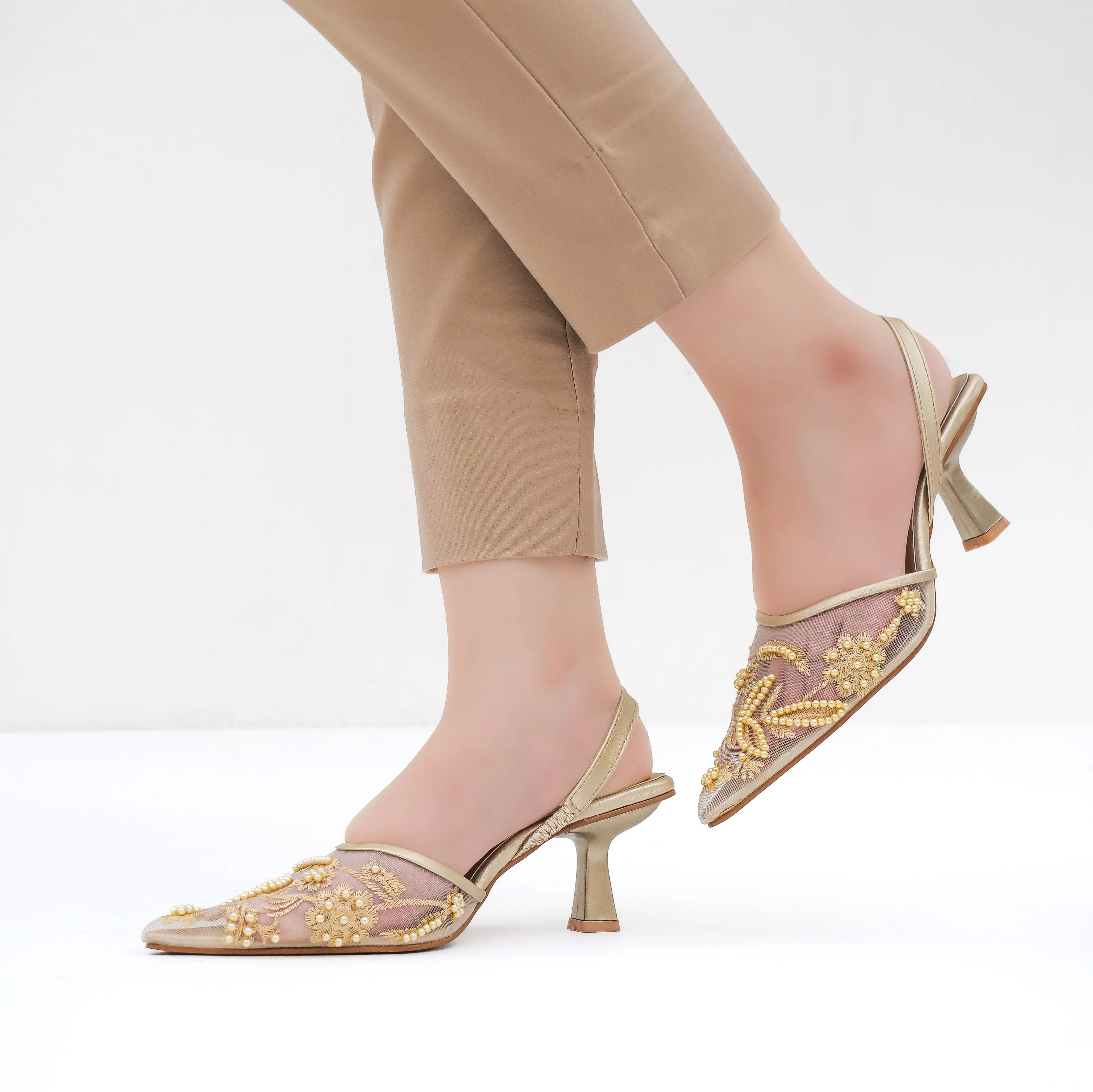 Wren Pearl Embroidery - Golden - Image 8