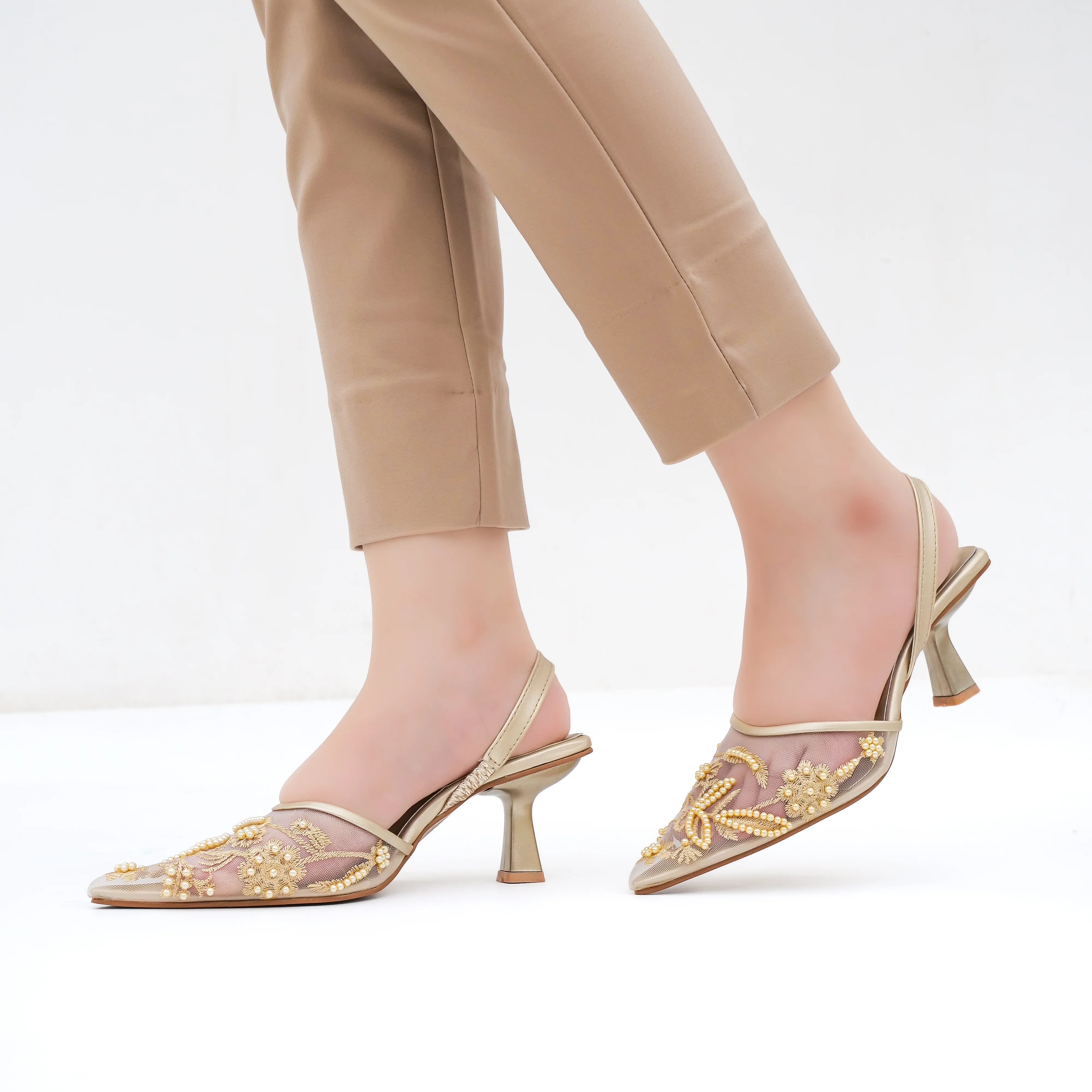 Wren Pearl Embroidery - Golden - Image 9